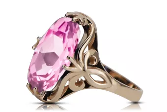 Inel Vintage Ametist Original vintage din aur roz de 14k vrc082r
