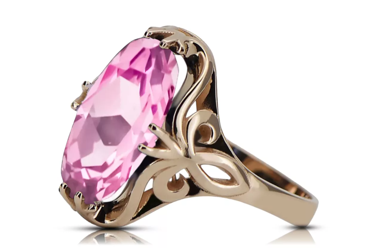 Vintage Handwerk Ring Amethyst Originales Vintage-Roségold aus 14 Karat vrc082r Vintage Handwerk Ring Amethyst Originales Vintage-Roségold aus 14 Karat vrc082r