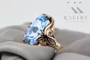 Ring Aquamarine Original Vintage 14K Rose Gold Vintage vrc082r