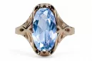 Ring Aquamarine Original Vintage 14K Rose Gold Vintage vrc082r