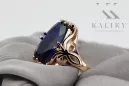 Originalus 14k rožinio aukso vintage Sapyras Žiedas Vintažinis stilius vrc082r