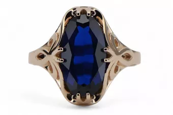 Originales Vintage-Roségold aus 14 Karat Saphir Ring Vintage Stil vrc082r