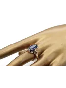 Originalus 14k rožinio aukso vintage Sapyras Žiedas Vintažinis stilius vrc082r