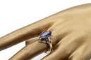 Originalus 14k rožinio aukso vintage Sapyras Žiedas Vintažinis stilius vrc082r