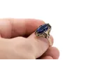 Originalus 14k rožinio aukso vintage Sapyras Žiedas Vintažinis stilius vrc082r