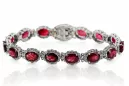 White 14k gold ruby and zircons tennis bracelet tbc001w