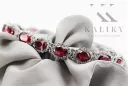 White 14k gold ruby and zircons tennis bracelet tbc001w