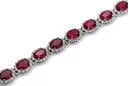 White 14k gold ruby and zircons tennis bracelet tbc001w