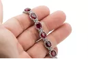 White 14k gold ruby and zircons tennis bracelet tbc001w