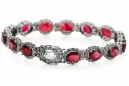 White 14k gold ruby and zircons tennis bracelet tbc001w