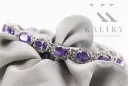 White 14k gold alexandrite and zircons tennis bracelet tbc001w