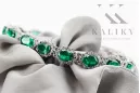 White 14k gold emerald and zircons tennis bracelet tbc001w