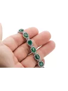 White 14k gold emerald and zircons tennis bracelet tbc001w