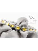 White 14k gold perydot and zircons tennis bracelet tbc001w