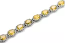White 14k gold perydot and zircons tennis bracelet tbc001w