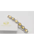 White 14k gold perydot and zircons tennis bracelet tbc001w