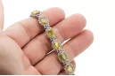 White 14k gold perydot and zircons tennis bracelet tbc001w