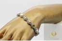 White 14k gold perydot and zircons tennis bracelet tbc001w