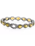 White 14k gold perydot and zircons tennis bracelet tbc001w