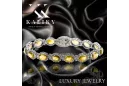 White 14k gold perydot and zircons tennis bracelet tbc001w