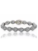 White 14k gold zircons tennis bracelet tbc001w