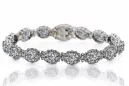 White 14k gold zircons tennis bracelet tbc001w
