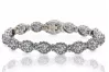 White 14k gold zircons tennis bracelet tbc001w