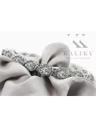 White 14k gold zircons tennis bracelet tbc001w
