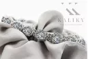 White 14k gold zircons tennis bracelet tbc001w