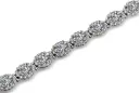 White 14k gold zircons tennis bracelet tbc001w
