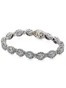 White 14k gold zircons tennis bracelet tbc001w