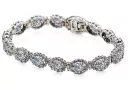 White 14k gold zircons tennis bracelet tbc001w