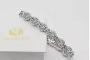 White 14k gold zircons tennis bracelet tbc001w