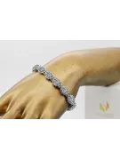 White 14k gold zircons tennis bracelet tbc001w