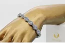 Pulsera de tenis con circonitas en oro blanco de 14k tbc001w
