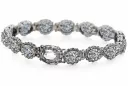 White 14k gold zircons tennis bracelet tbc001w