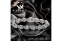 White 14k gold zircons tennis bracelet tbc001w