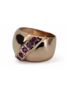 Ruso soviético rosa 14k 585 oro Alexandrite Ruby Esmeralda zafiro anillo Zircon vrc078