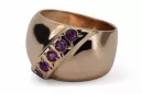 Russian Soviet rose 14k 585 gold Alexandrite Ruby Emerald Sapphire Zircon ring  vrc078