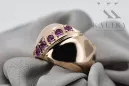 Russian Soviet rose 14k 585 gold Alexandrite Ruby Emerald Sapphire Zircon ring  vrc078