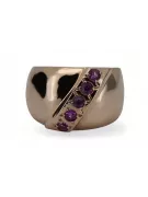 Russian Soviet rose 14k 585 gold Alexandrite Ruby Emerald Sapphire Zircon ring  vrc078