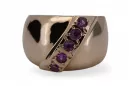 Russian Soviet rose 14k 585 gold Alexandrite Ruby Emerald Sapphire Zircon ring  vrc078