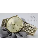 This is a 14K Geneve gold watch for men, Japanese quartz, 34mm