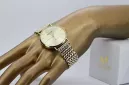 This is a 14K Geneve gold watch for men, Japanese quartz, 34mm