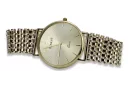This is a 14K Geneve gold watch for men, Japanese quartz, 34mm