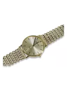 This is a 14K Geneve gold watch for men, Japanese quartz, 34mm