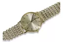 This is a 14K Geneve gold watch for men, Japanese quartz, 34mm