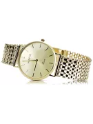 This is a 14K Geneve gold watch for men, Japanese quartz, 34mm