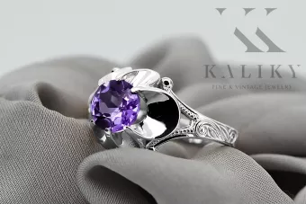 Russische sowjetische Rose 14 Karat 585 Gold Alexandrit Rubin Smaragd Saphir Zirkon Ring vrc014