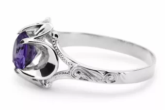 Russische sowjetische Rose 14 Karat 585 Gold Alexandrit Rubin Smaragd Saphir Zirkon Ring vrc014